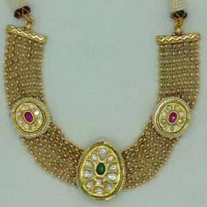 Multicolour Kundan Jali Necklace Set JNC0122