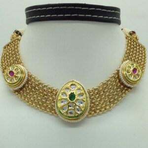 Multicolour Kundan Jali Necklace Set JNC0122