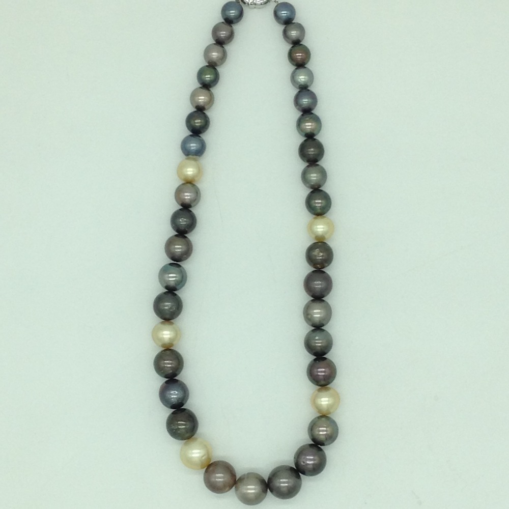 Muliticolour Round Tahitian South Sea Pearls Strand JPM0409