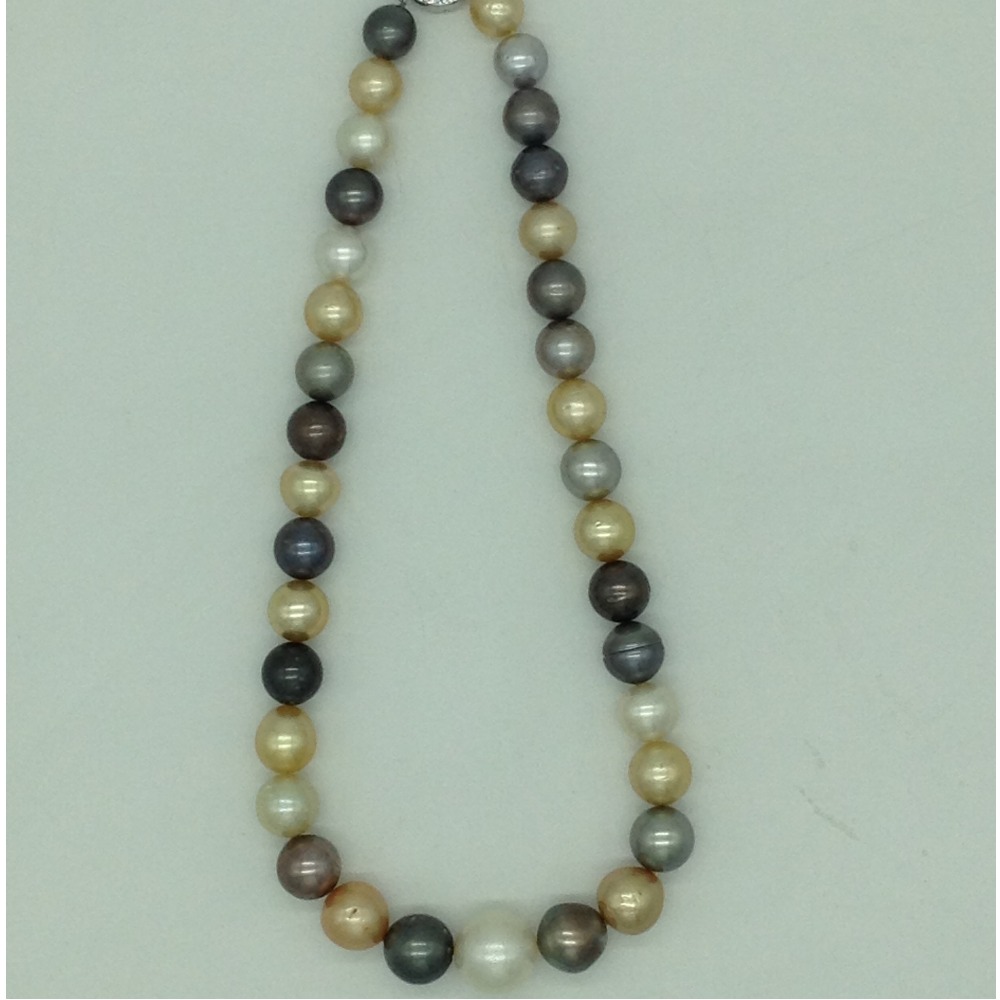Muliticolour Round Tahitian South Sea Pearls Strand JPM0408