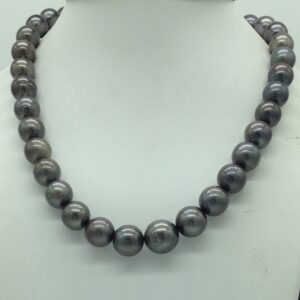 Grey Round Tahitian South Sea Pearls Strand JPM0407