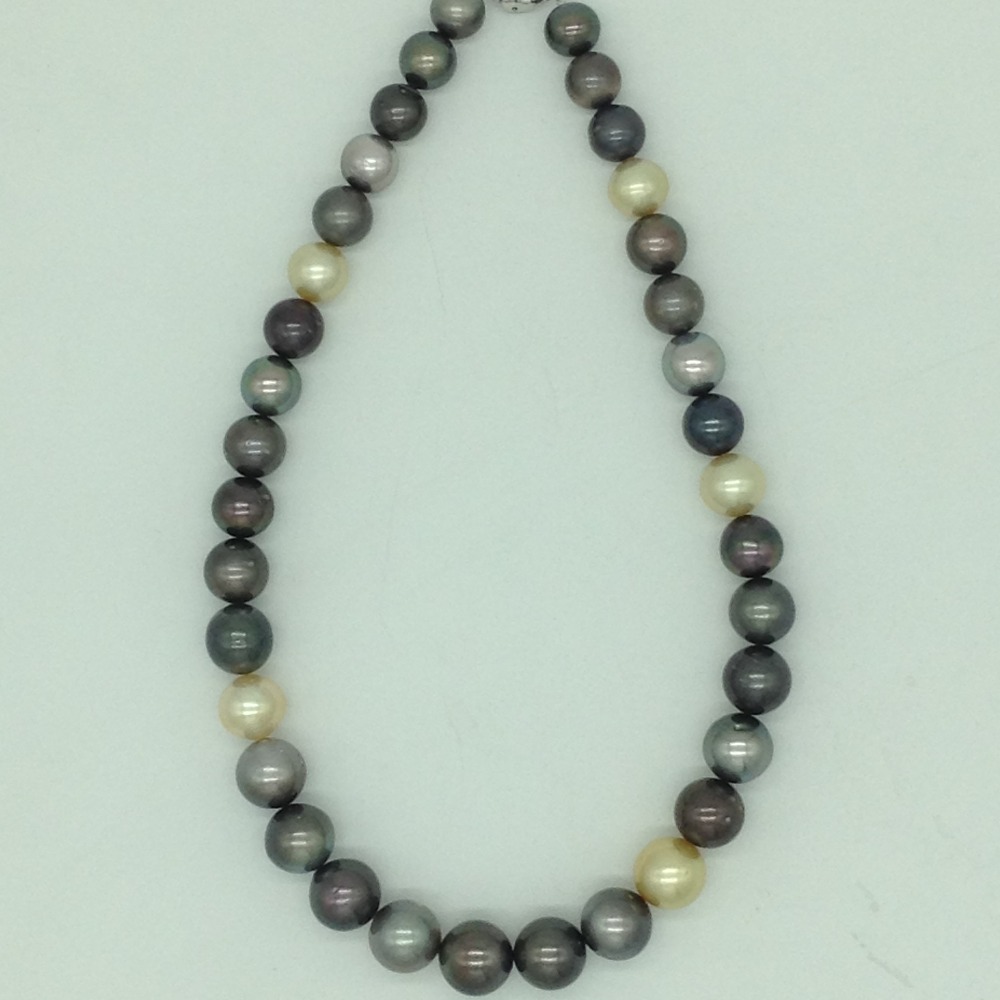Muliticolour Round Tahitian South Sea Pearls Strand JPM0406
