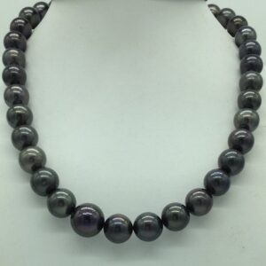 Black Round Tahitian South Sea Pearls Strand JPM0401