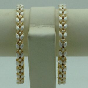 Freshwater White Button Pearls Bangles JBG0301