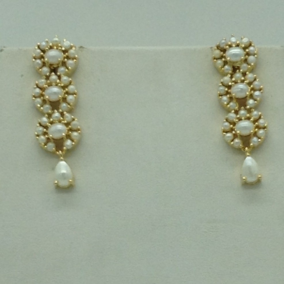 Freshwater white button pearls necklace set jnc0112 - Image 3