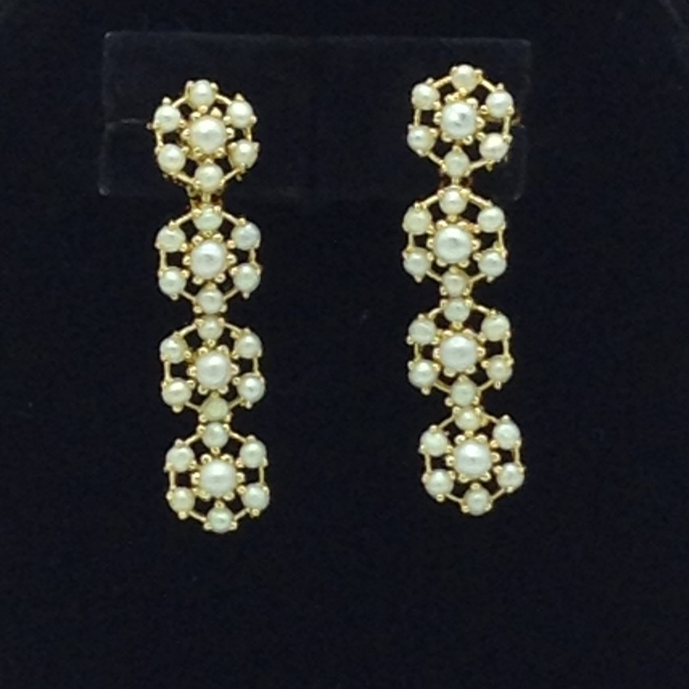 Freshwater white button pearls necklace set jnc0109 - Image 3
