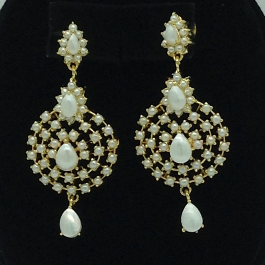 Freshwater white button pearls necklace set jnc0108 - Image 3
