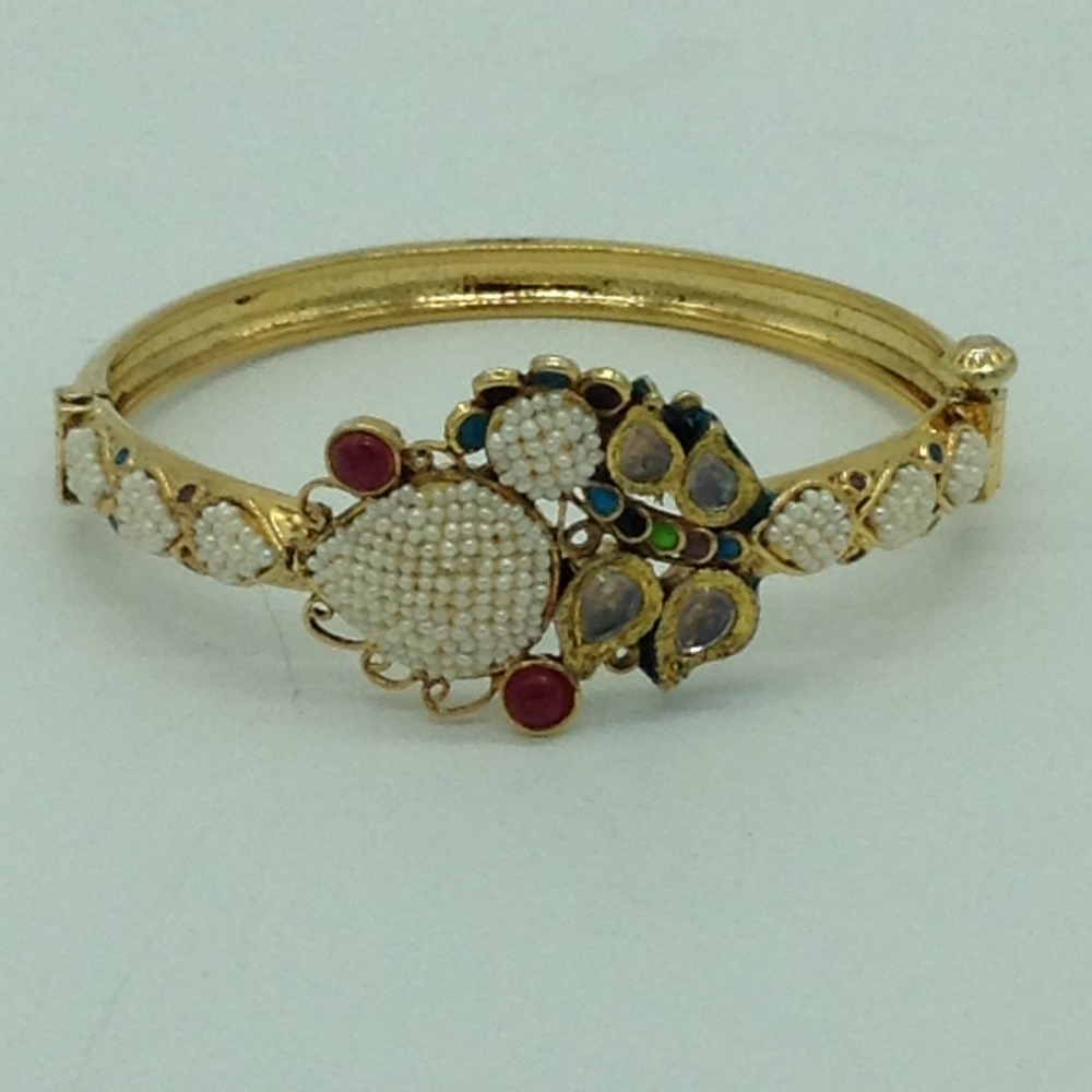 Freshwater White Khakha Seed Pearls Jali Bracelet JBG0283