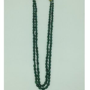 Natural Green Bariels Oval Aweja 2 Layers Necklace JSS0133
