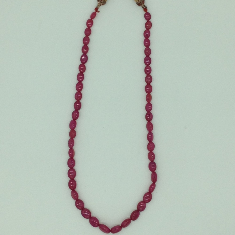 Natural Red Ruby Oval Aweja 1 Layers Necklace JSR0127