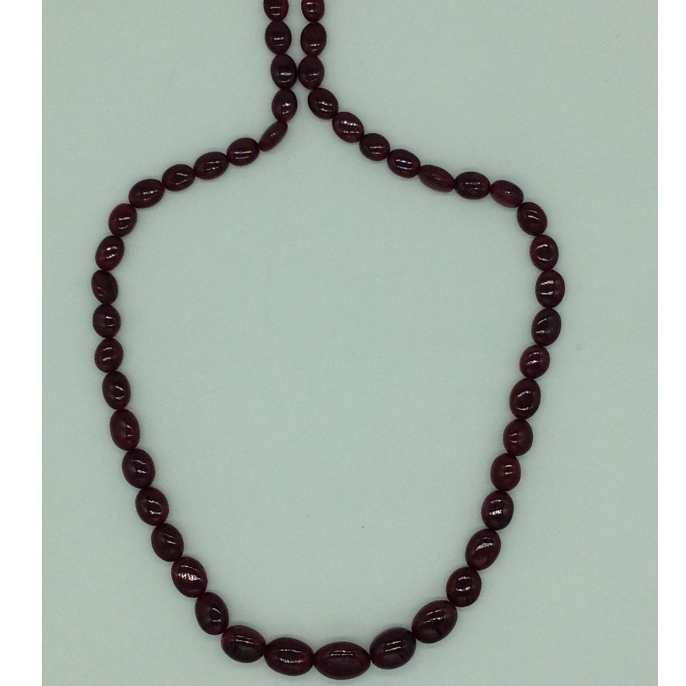 Natural Red Ruby Oval Aweja 1 Layers Necklace JSR0126