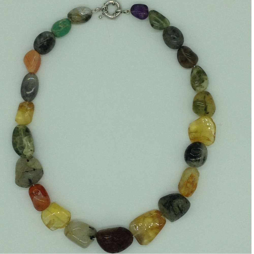 Natural multicolour semi precious tumbles graded mala jss0123