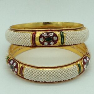 Freshwater White Chid Pearls Jali Bangles JBG0281