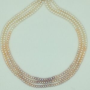 Multicoloured Shaded Flat Pearls 3 Layers Necklace JPM0365