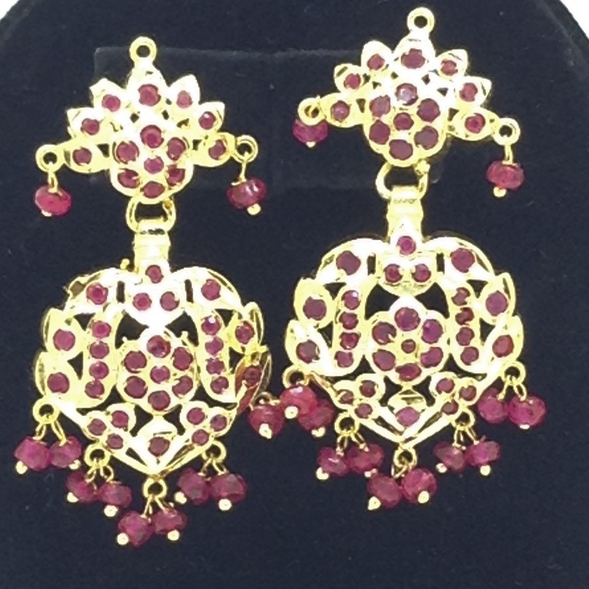 Red Ruby Amritsar Choker Set With 6 Line Red Beeds Mala JPS0564