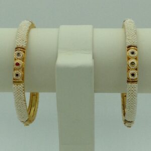 Freshwater White Khakha Seed Pearls Jali Bangles JBG0278
