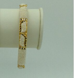 Freshwater White Khakha Seed Pearls Jali Single Bangles JBG0272