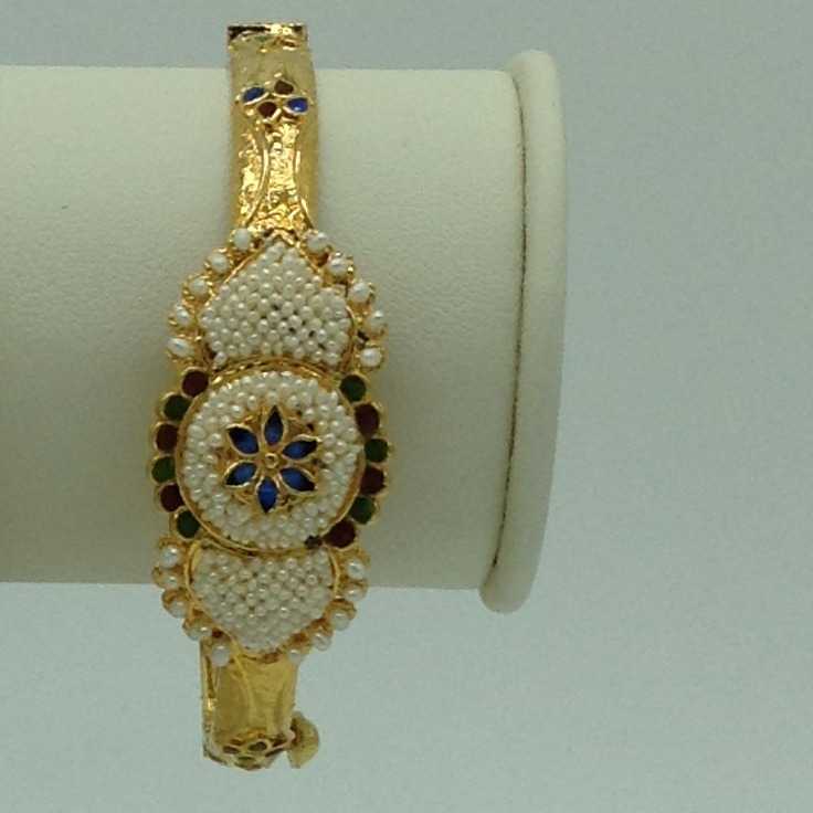 Freshwater White Khakha Seed Pearls Jali Bracelet JBG0267