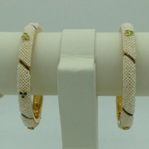 Freshwater White Khakha Seed Pearls Jali Bangles JBG0265