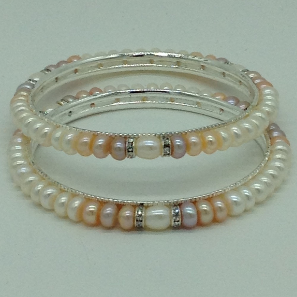 Freshwater Multicolour Flat Shaded 2 Lines Pearls Full Set JPP1081