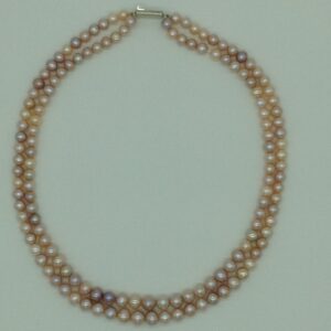Freshwater Pink Round Graded 2 Lines Pearls Full Set JPP1080