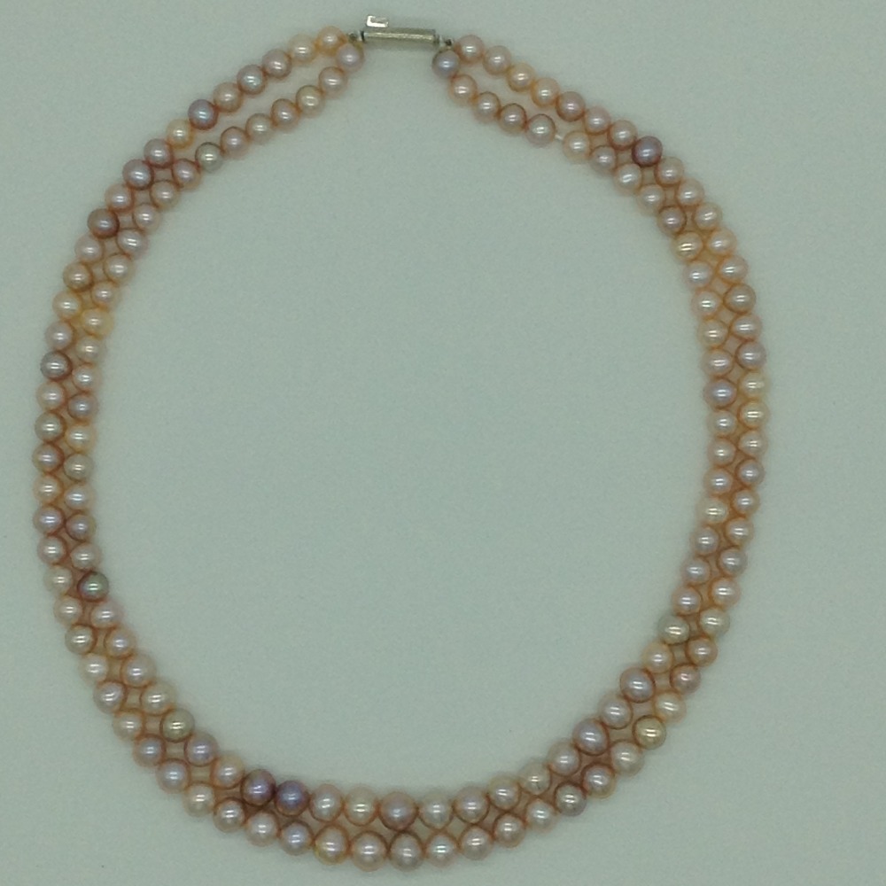 Freshwater Pink Round Graded 2 Lines Pearls Full Set JPP1080