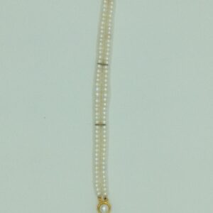Freshwater White Flat Graded 2 Lines Pearls Full Set JPP1079