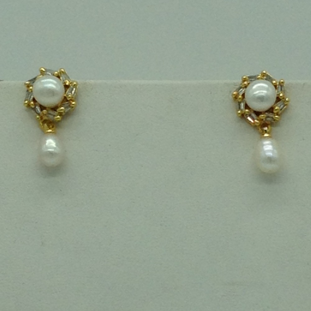 Freshwater White Round Graded 2 Lines Pearls Full Set JPP1078