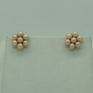 Freshwater Orange Round 3 Lines Pearls Full Set JPP1077