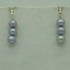 Freshwater Steel Grey Round 1 Lines Pearls Full Set JPP1071