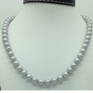 Freshwater Steel Grey Round 1 Lines Pearls Full Set JPP1071