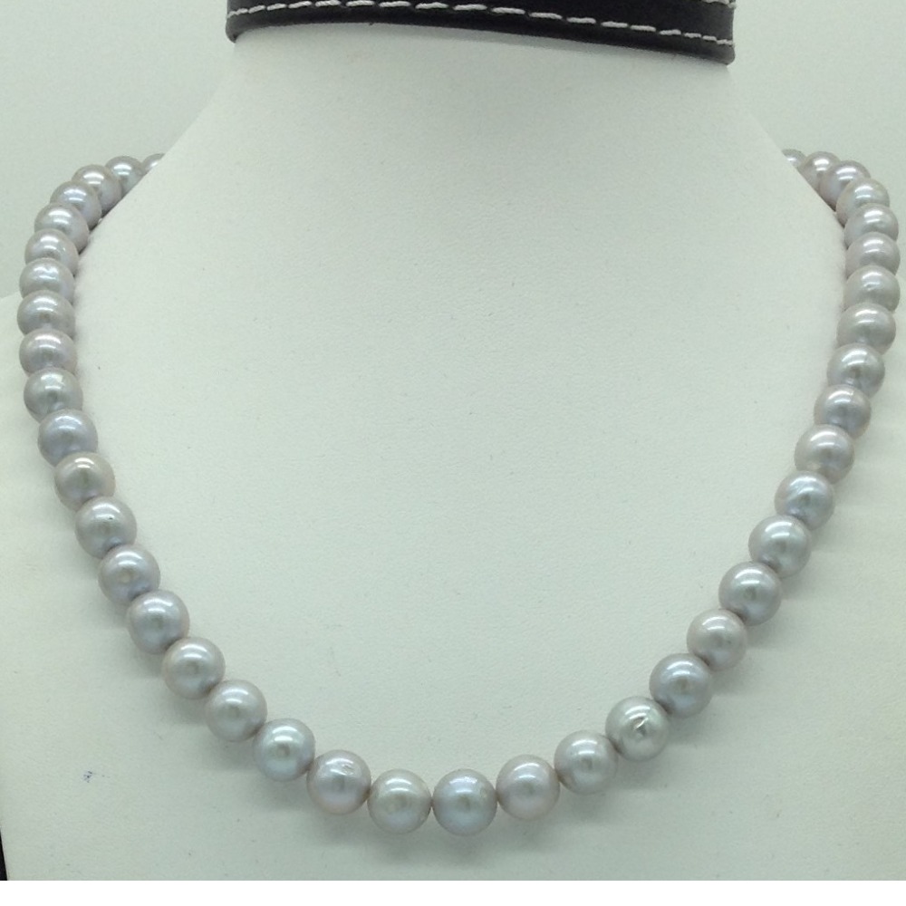 Freshwater Steel Grey Round 1 Lines Pearls Full Set JPP1071