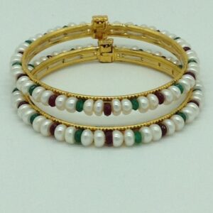 Freshwater White Flat 2 Lines Pearls Combination Full Set JPP1067