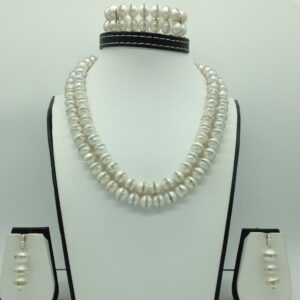 Freshwater White Jhilmil 2 Lines Pearls Full Set JPP1066
