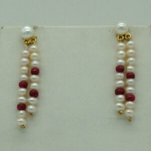 Freshwater White Flat 3 Lines Pearls Combination Full Set JPP1063