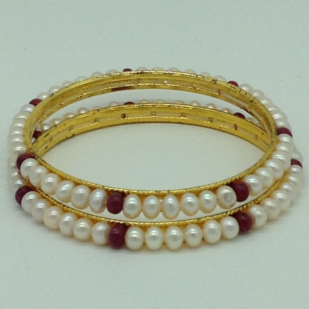 Freshwater White Flat 3 Lines Pearls Combination Full Set JPP1063