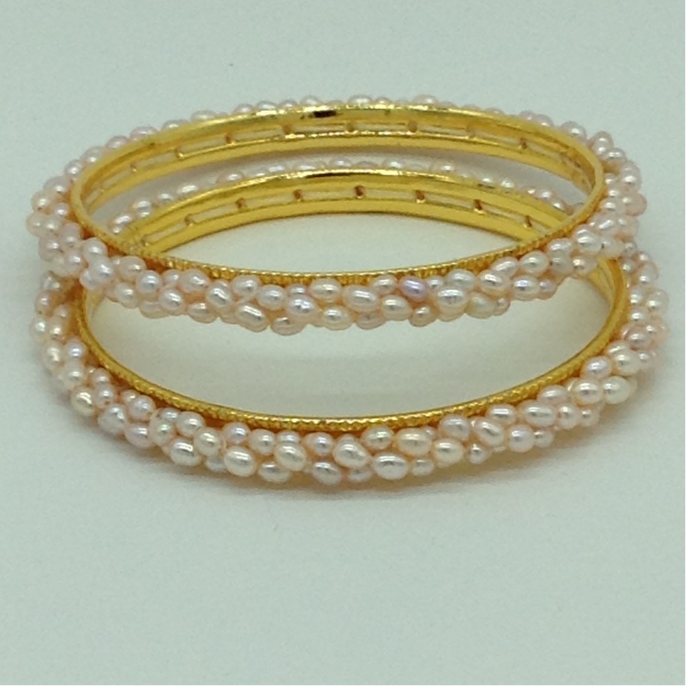 Freshwater Pink Rice 4 Lines Pearls Twisted Full Set JPP1060