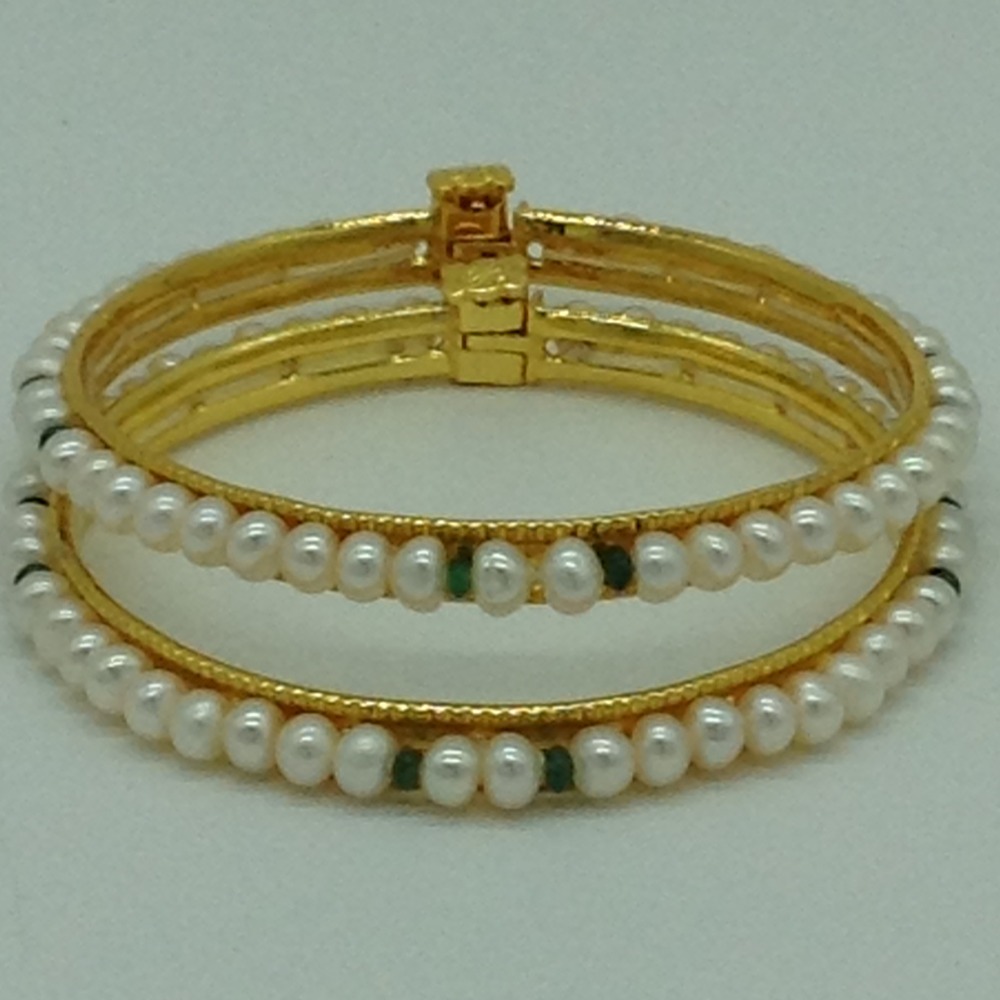 Freshwater White Flat 3 Lines Pearls Combination Full Set JPP1058