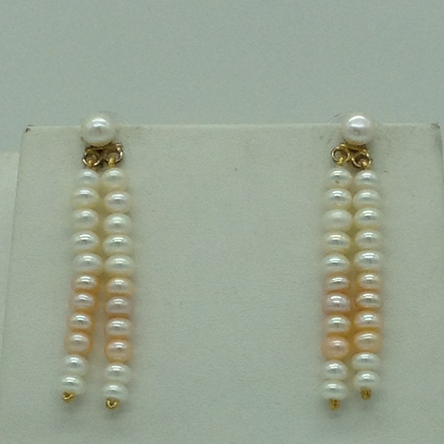 Freshwater Multicolour Flat Shaded 2 Lines Pearls Full Set JPP1057