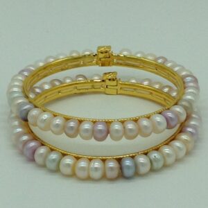 Freshwater Multicolour Flat 2 Lines Pearls Full Set JPP1056
