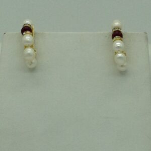 Freshwater White Oval 2 Lines Pearls Combination Full Set JPP1055