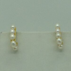 Freshwater White Oval 2 Lines Pearls Full Set JPP1054