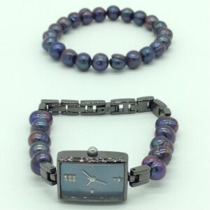 Freshwater Black Potato 1 Lines Pearls Full Set JPP1052