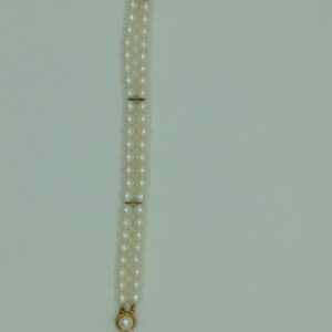 Freshwater White Round 2 Lines Pearls Full Set JPP1051