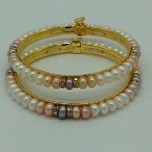 Freshwater Multicolour Flat Shaded 2 Lines Pearls Full Set JPP1048