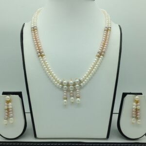 Freshwater Shaded Flat 2 Lines Pearls Set JPP1046