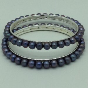 Freshwater Grey Round 2 Lines Pearls Full Set JPP1045