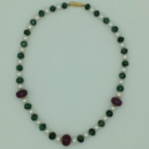 Freshwater White Round 1 Lines Pearls Combination Full set JPP1042
