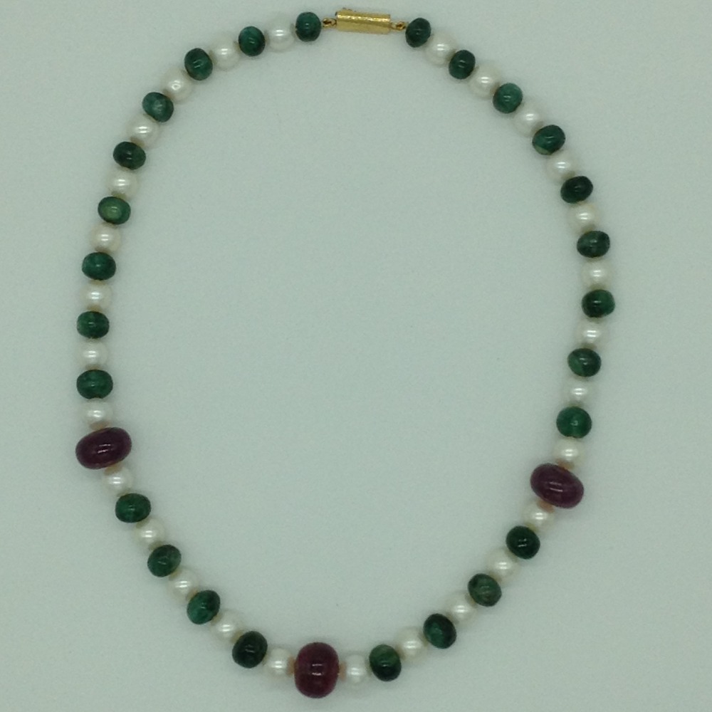 Freshwater White Round 1 Lines Pearls Combination Full set JPP1042