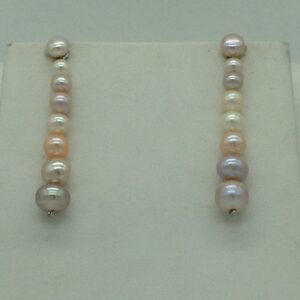 Freshwater Round Graded Shaded 1 Lines Pearls Full Set JPP1041